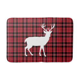 Kariertes rotes Tartan-Muster Badematte