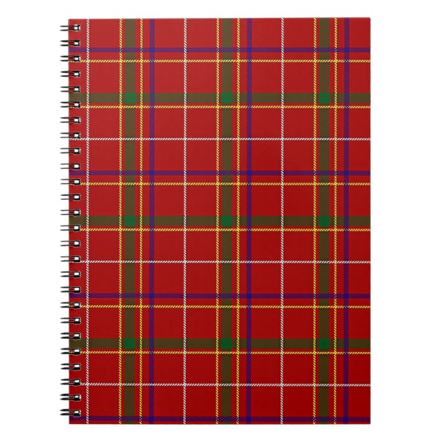 Kariertes Rotes Tartan Notizblock (Vorderseite)