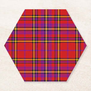 Kariertes rotes Tartan Swahili Prüfmuster-54813 Untersetzer