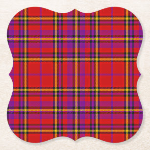 Kariertes rotes Tartan Swahili Prüfmuster-54813 Untersetzer