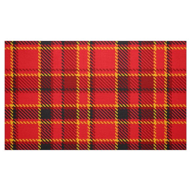 Kariertes, rotes und gelbes Muster Stoff (Fat Quarter (45,7 x 55,9 cm))