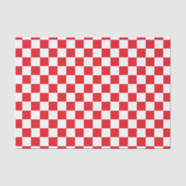 Kariertes Rotes und weiß Seidenpapier