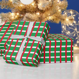 Kariertes Schachbrett in grün und weiß Geschenkpapier