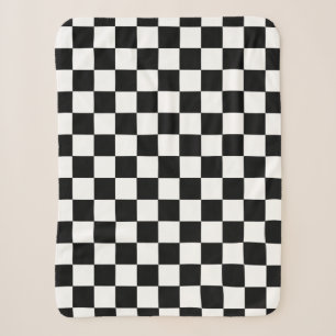 Kariertes Schachbrett-Schwarzweiss-Muster Sherpadecke