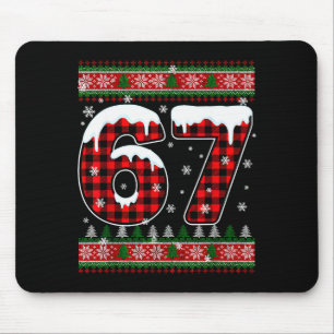 Kariertes Schneeflocken Sechs Sieben Weihnachten 6 Mousepad