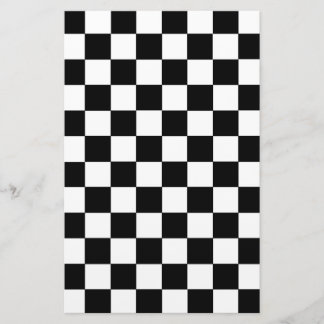 Kariertes Schwarzweiss Briefpapier