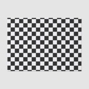 Kariertes Schwarzweiss Seidenpapier