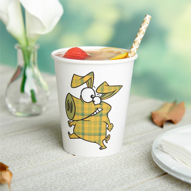 Kariertes Schwein Pappbecher (Von Creator hochgeladen)