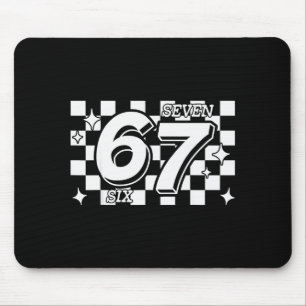 Kariertes Sechs Sieben 6 7 Meme Gen Alpha Slang Mousepad