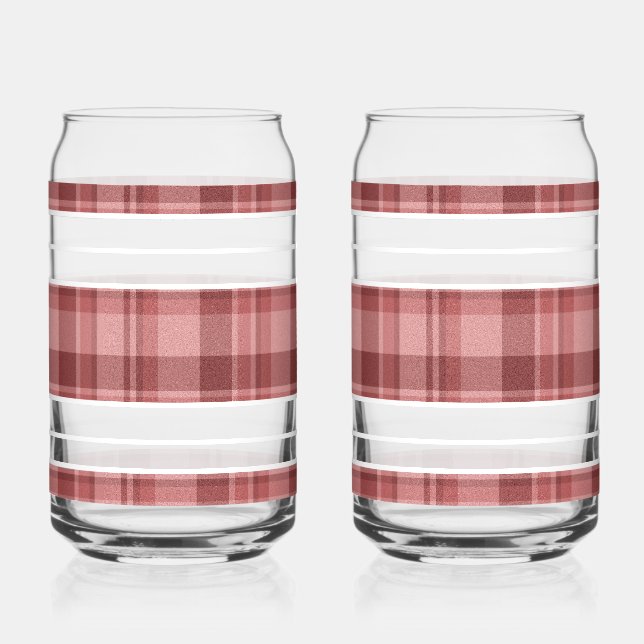 Kariertes Soda-Glas Dosenglas (Vorderseite)
