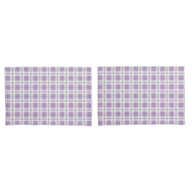 Kariertes Standard Size-Set Kissenbezug (Vorderseite-Set)