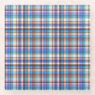 Kariertes Stoffmuster Kariert Druckmuster-57688 Glasuntersetzer