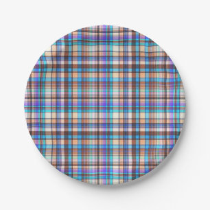 Kariertes Stoffmuster Kariert Druckmuster-57688 Pappteller