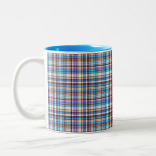 Kariertes Stoffmuster Karierter Druck -57688 Zweifarbige Tasse