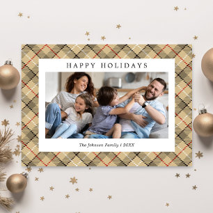 Kariertes Tartan Foto Weihnachten