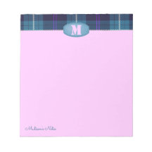 Kariertes Tartan Jeans Monogram Pink