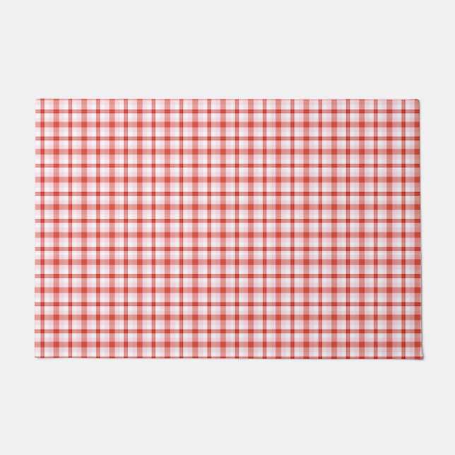 Kariertes Tartan-Muster Fußmatte (Vorderseite)