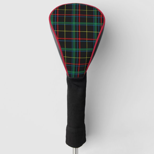 Kariertes Tartan-Muster, grün und rot, Golf Headcover (Vorderseite)