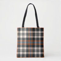 Kariertes Tartan-Muster Herbst in Schwarz, Orange,