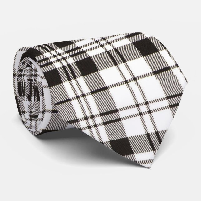 Kariertes Tartan-Muster Krawatte (Gerollt)