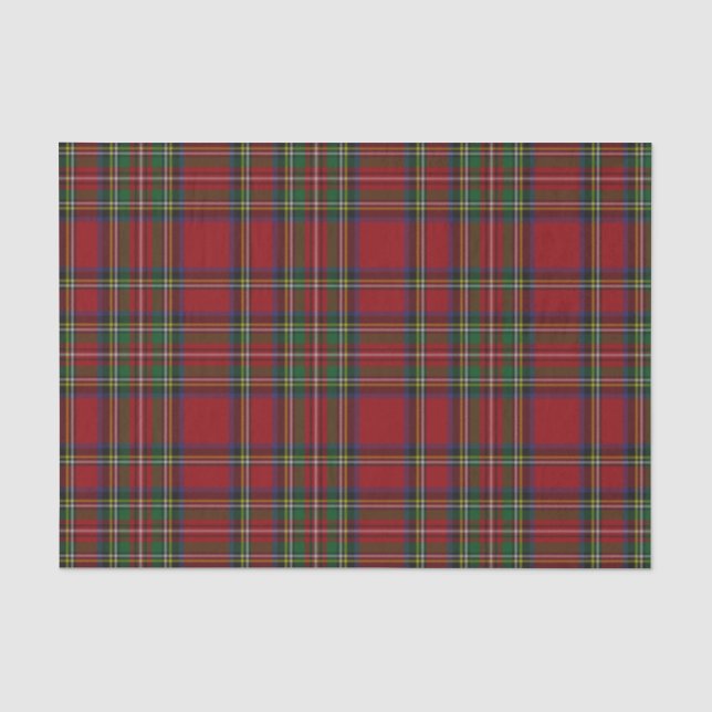 Kariertes Tartan-Muster Seidenpapier (Vorderseite)