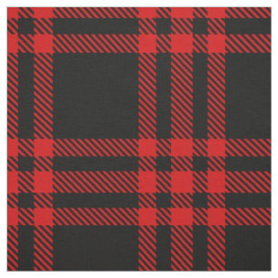 Kariertes Tartan, rot und schwarz Stoff