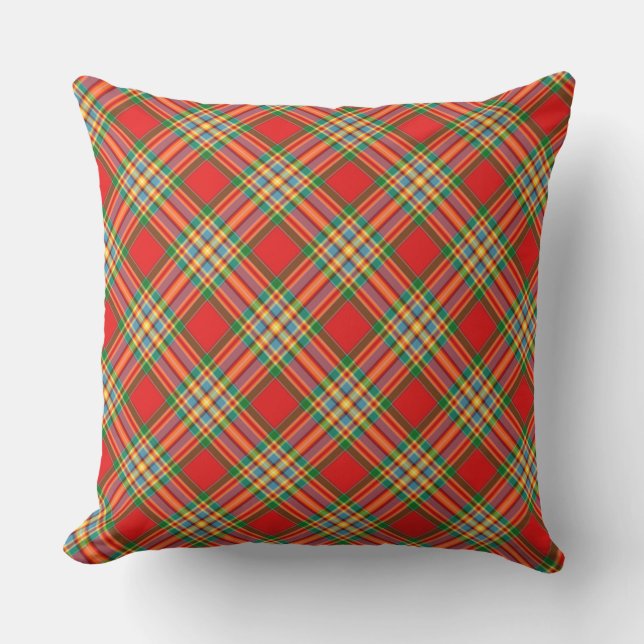 Kariertes Throw Kissen Chattan Tartan Karierte Kis (Vorderseite)