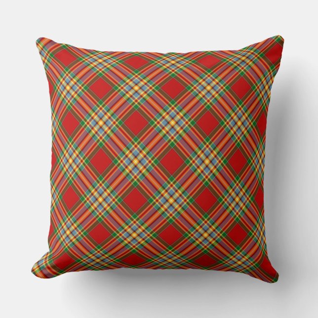 Kariertes Throw Kissen Chattan Tartan Karierte Kis (Vorderseite)