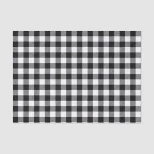 Kariertes Tissue Paper mit Schwarz-Weiß-Büffel Seidenpapier
