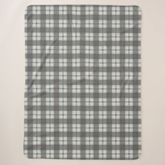 Kariertes weiches Charcoal Sherpadecke
