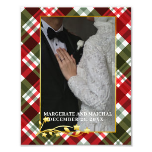 Kariertes Weihnachten 1 Foto Verheiratet und Fröhl