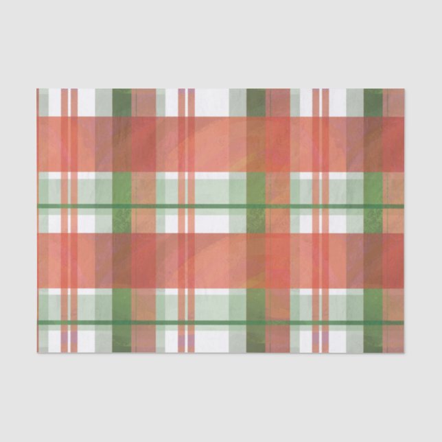 Kariertes Weihnachten Madras Seidenpapier (Vorderseite)