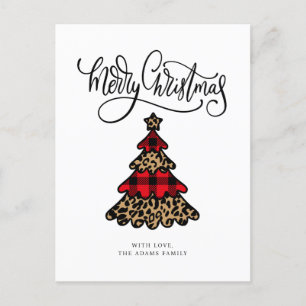 Kariertes Weihnachtsbaumdesign Frohe Weihnachten