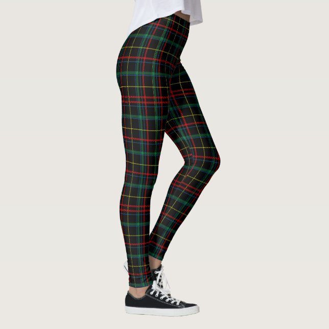 Kariertes Weihnachtsdesign Leggings (Rechts)
