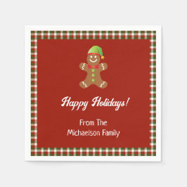 Kariertes Weihnachtskost Backen Weihnachten Serviette