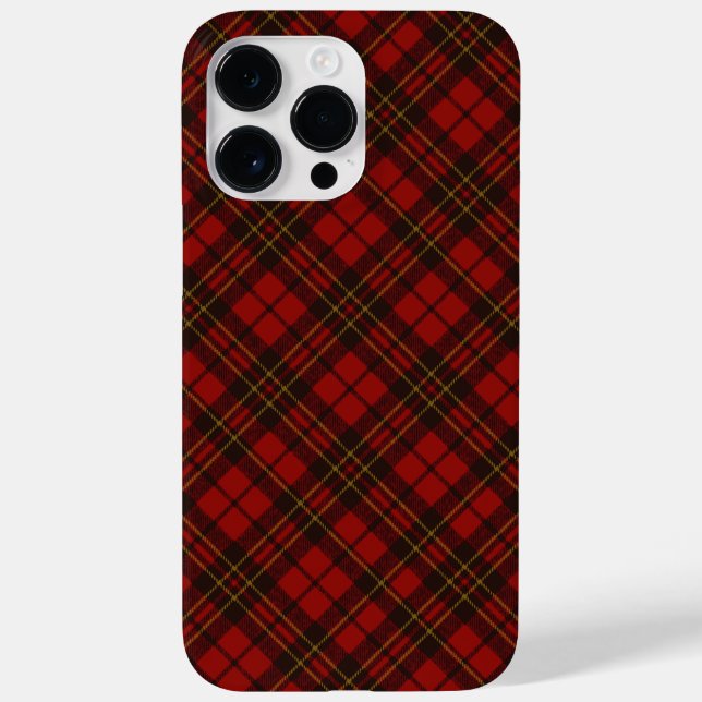 Kariertes Weihnachtsmuster aus Rottartan Case-Mate iPhone Hülle (Rückseite)