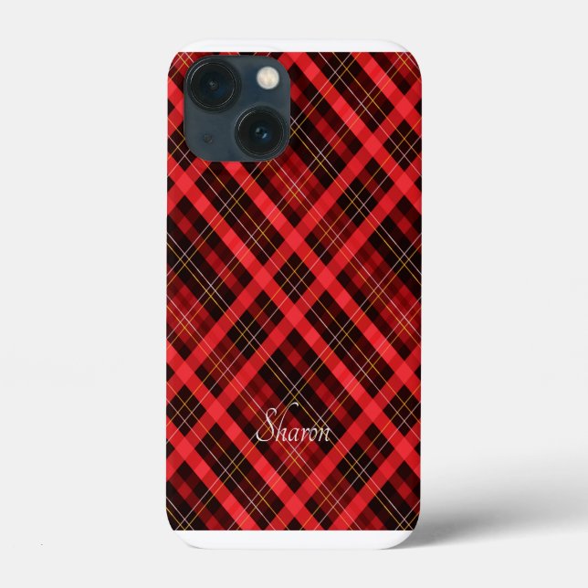 Kariertes Weihnachtsmuster Case-Mate iPhone Hülle (Rückseite)