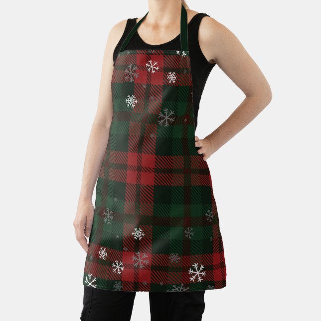 Kariertes Weihnachtsmuster Schürze (InSitu)