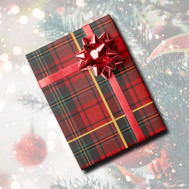 Kariertes Wrapping Papier für den traditionellen U Geschenkpapier (Traditional Holiday Plaid Wrapping Paper
)
