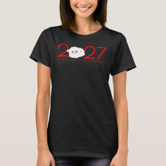 Karikatur 2027 Chinesisches Neujahr des Schafs T-Shirt