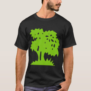 Karikatur-Baum - Mars-Grün T-Shirt