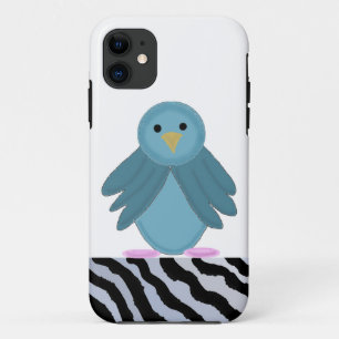 Karikatur Blaues Vögelchen Case-Mate iPhone Hülle