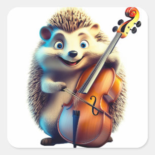 Karikatur, Cartoon, Illustration  Ein Musical  Quadratischer Aufkleber