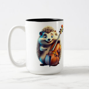 Karikatur, Cartoon, Illustration Ein Musical Zweifarbige Tasse