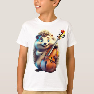 Karikatur, Cartoon, Illustration Ein Musikalische T-Shirt
