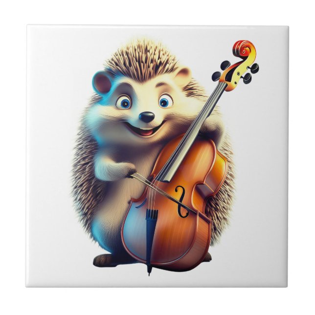 Karikatur, Cartoon, Illustration Eine Musik Fliese (Vorderseite)