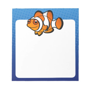 Karikatur Clownfisch Notizblock