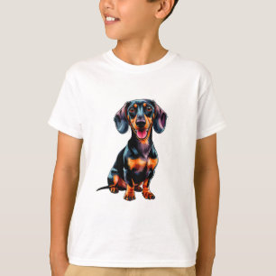 Karikatur-Dackel Süßer Wiener-Hund-Fan-Geschenk T-Shirt