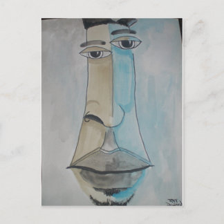 Karikatur der afroamerikanischen Pop Postkarte