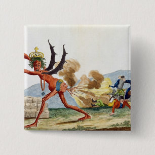 Karikatur der englischen Regierung, 1793 Button